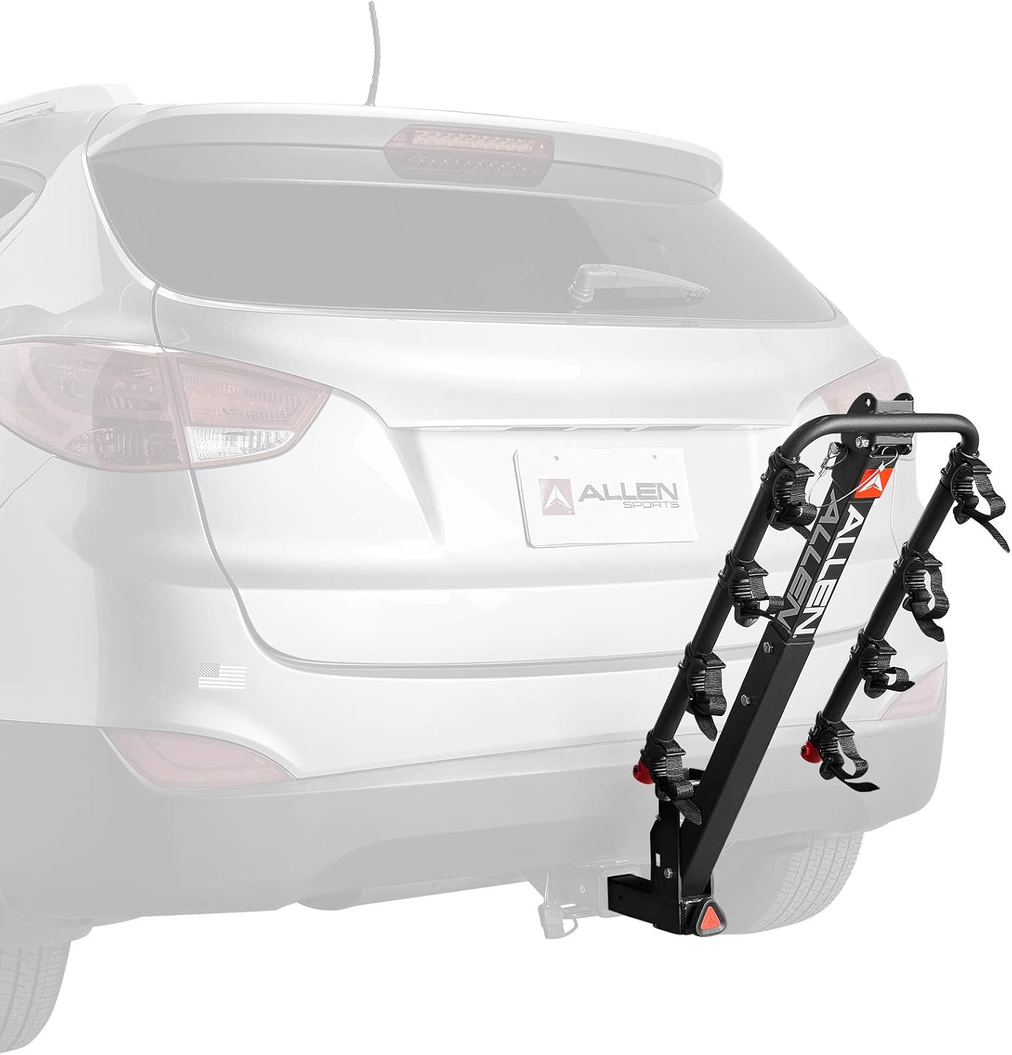 Allen Sports Deluxe Locking Quick Release 4-Bike Carrier for 2 Inch Hitch, Model 542QR, Black