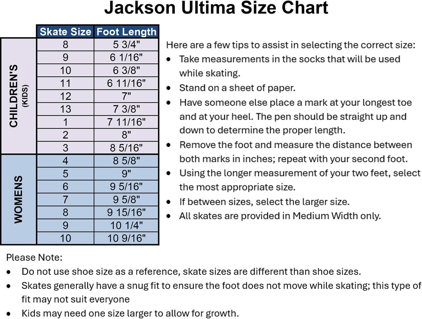 Jackson Figure Ice Skates JS180 / JS181 / JS184 - for Women and Girls