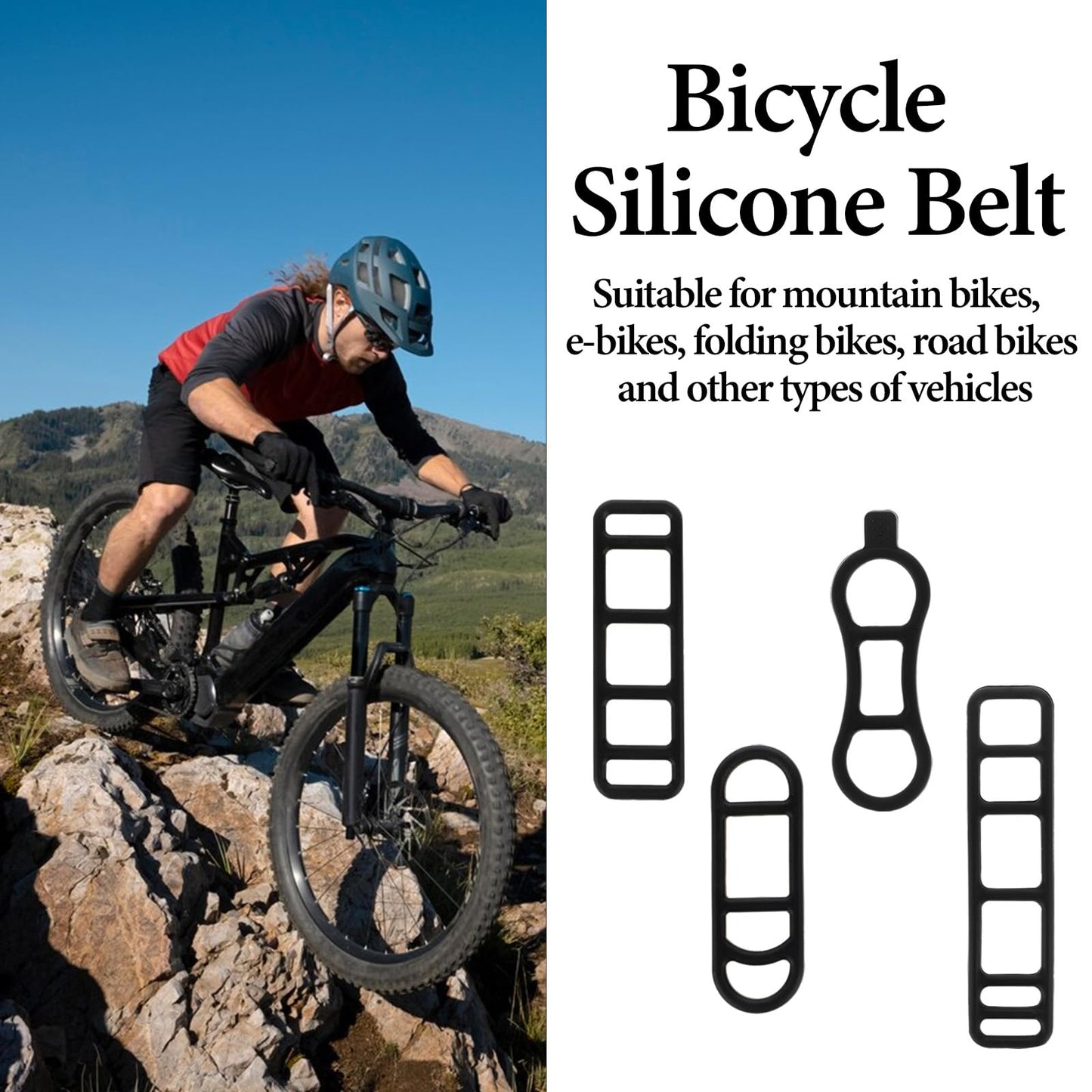 40 Pcs Bicycle Light Silicone Straps Bike Silicone Mount Band Rubber Straps Bike Light Mount Bike Flashlight Mount for Cell Phones Speaker Lights Holder Bicycle Handlebar Bicycle Light Sets(Multisize)