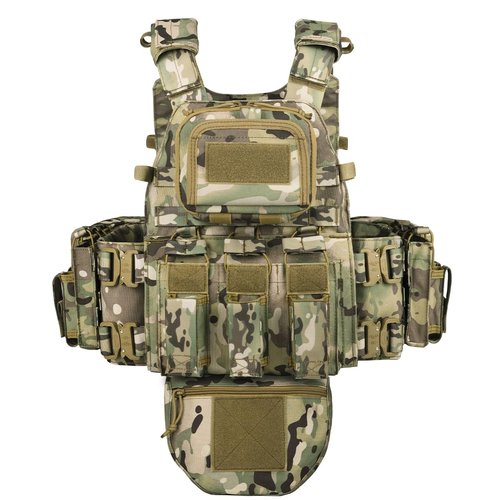 BOMTURN Great Tactical Outdoor Vest for Men Multifunctional Modular Molle Vest With Metal Buckles