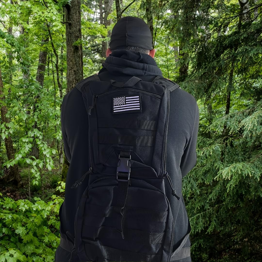 GETORIUM Tactical Hydration Backpack with 3L TPU Water Military Backpack Men Women for Extended Outdoor Adventures Hiking, Cycling, Running Climbing, Hunting, Biking (ACU Grey, 3L)