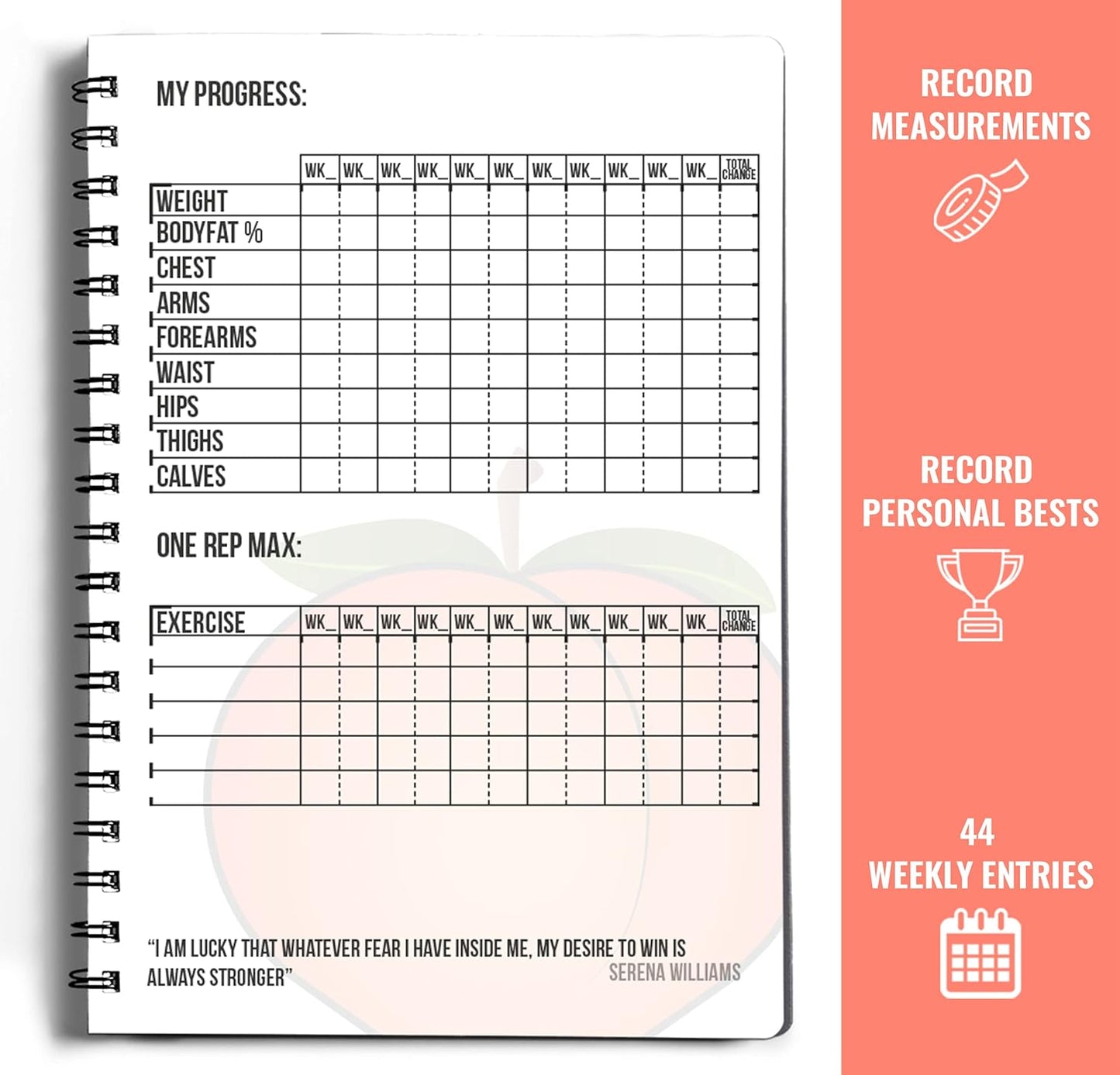 Workout Planner for Daily Fitness Tracking & Goals Setting - A5 Size, 6” x 8”, Charcoal Gray - Men & Women Personal Home & Gym Training Diary - Log Book Journal - by Workout Log Gym
