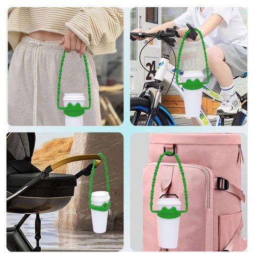 MAOGOOR Water Bottle Handle for Stanley Cup, Silicone Water Bottle Sling Fits Most 8-40oz Water Bottles, Water Cup Accessorie, stanley cup holder with strap (1PCS Pink)