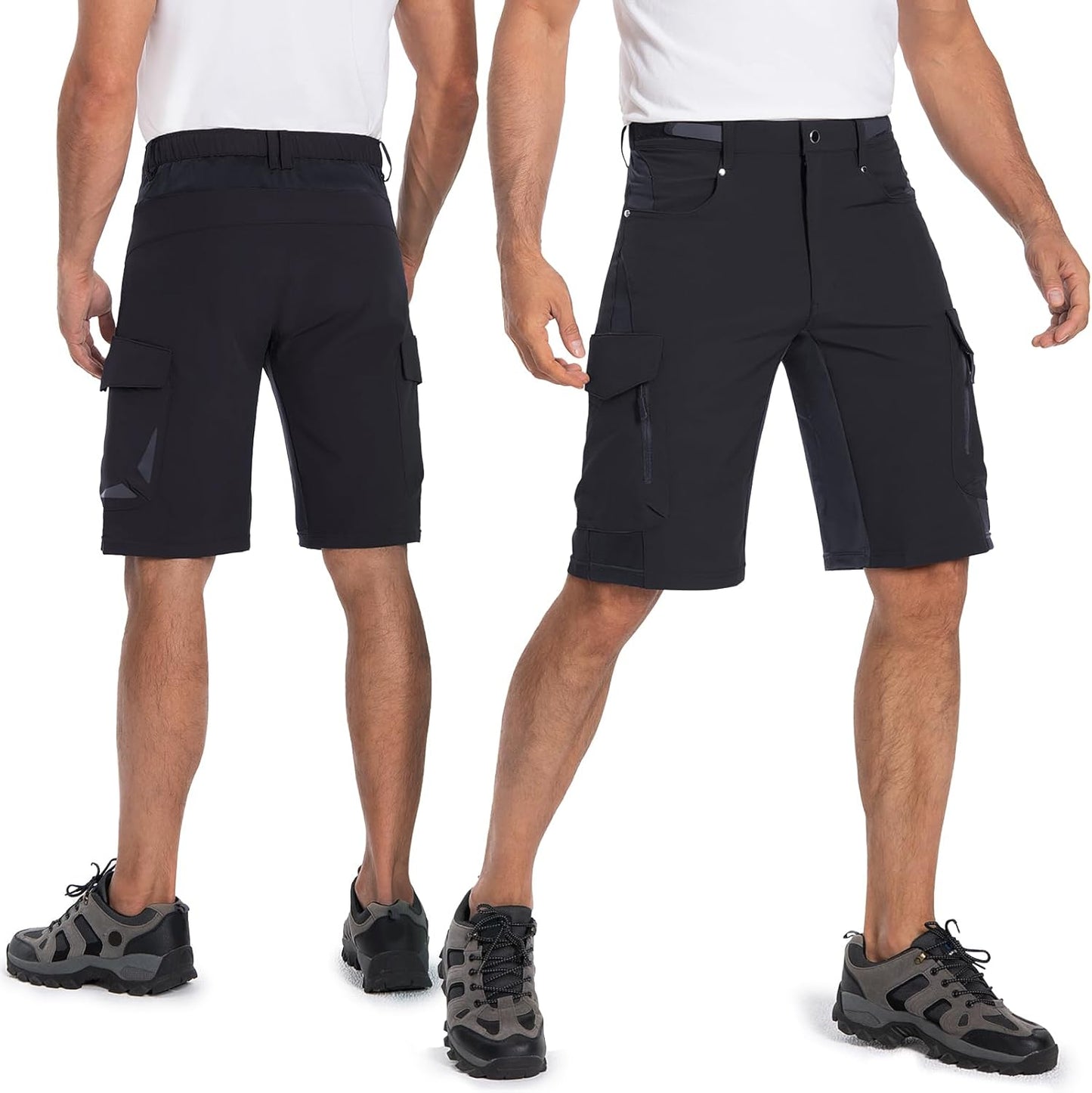 Ally Mens Mountain Bike Shorts 4D Padded Bike Shorts Baggy Cycling Biking Bicycle Biker Shorts Loose-fit with 6 Pockets