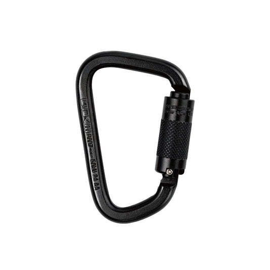 GDK2 Explorer CE Certified 50kN Screwgate Locking Carabiner in Size 4.33 x 2.68 inch, Heavy-Duty Carabiners for Climbing, Mountaineering, and Rappelling, Alloy Steel, Midnight Black,1 Pack