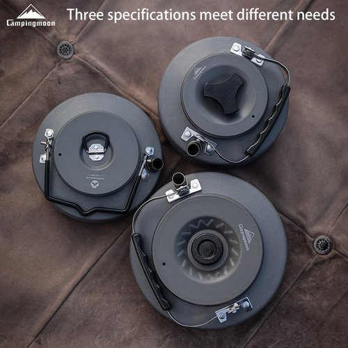 Campingmoon Camping Tea Kettle Portable Camp Coffee Tea Pot Lightweight Aluminum Water Boiler for Backpacking Picnic Fishing 0.8L