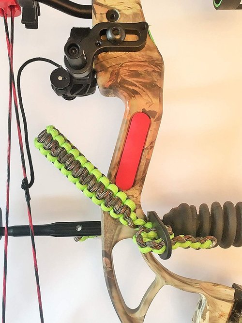 Bow Archery Wrist Sling 550 Paracord - Survival Hunting Shooting - 100% Full Grain Leather with Metal Grommet (Multiple Camo Options)