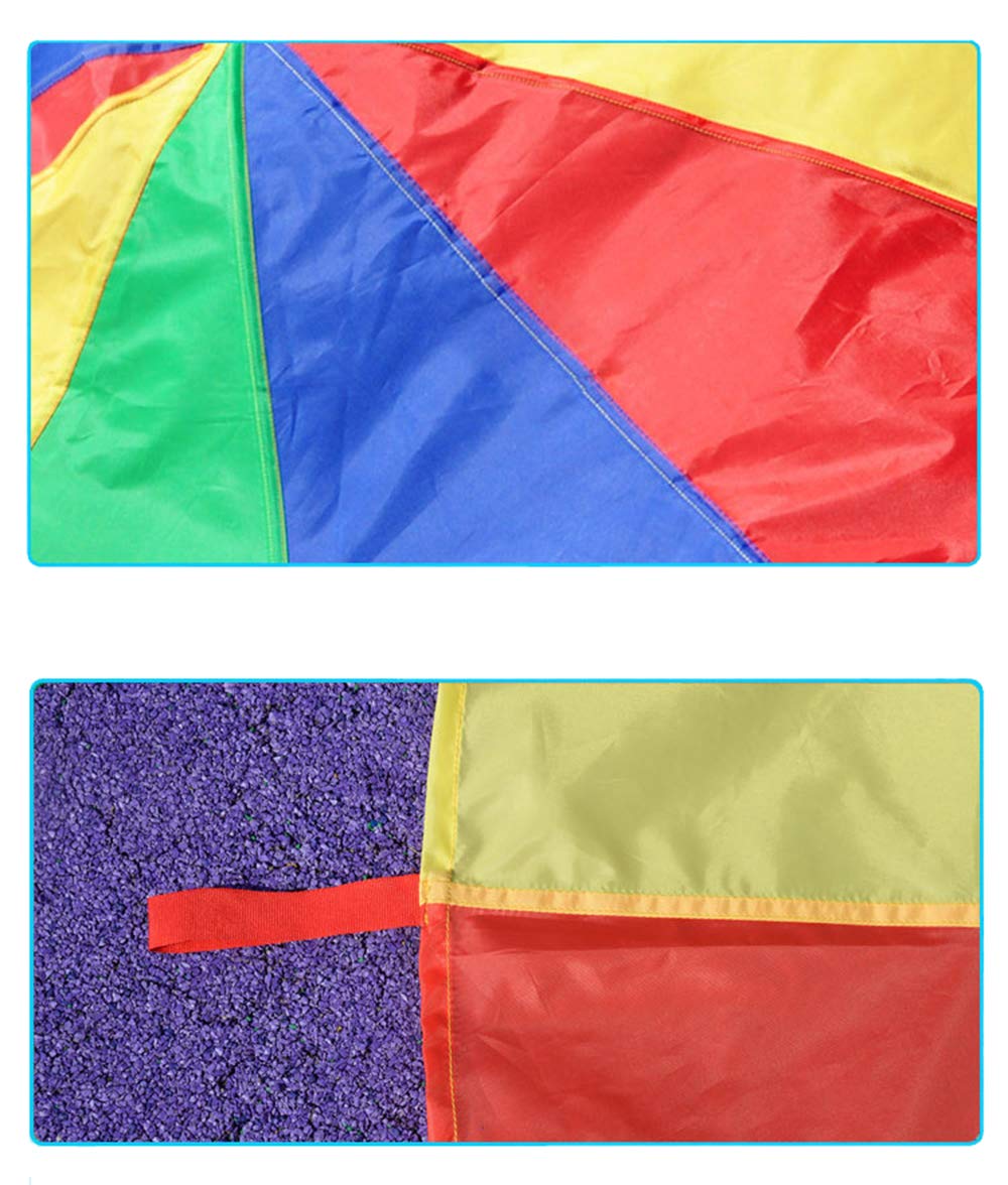 AMYESE 20ft Rainbow Parachute for Outdoor Party Games, Kids Play Parachute Group Cooperative Team Game Toys, Family Get-Together Entertainment