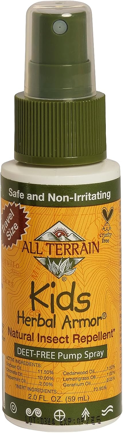 Kids Herbal Armor DEET-Free Pump Spray 4oz. Insect Repellent, Plant-Based and All-Natural Bug Repellent, Safe for Family and Pets, Mosquito and Bug Protection