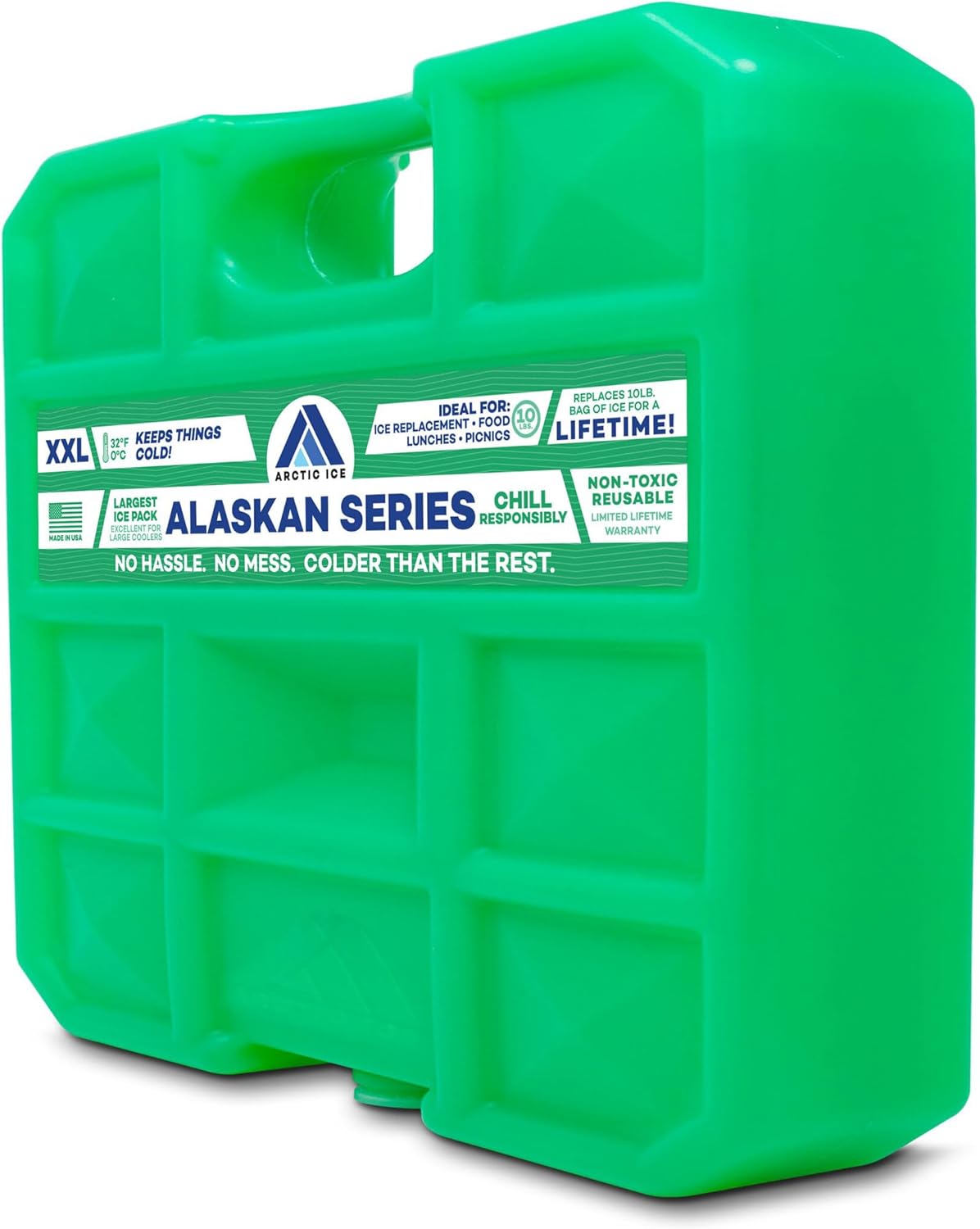 Arctic Ice Alaskan Series Reusable Ice Pack - Long-Lasting, Freezes at 32°F for Food & Drinks