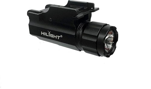 HiLight P10S 500 Lumen Pistol LED Strobe Flashlight with Weaver Quick Release for Glock Series, Sig Sauer, Smith & Wesson, Springfield, Beretta, Ruger, and Heckler & Koch, etc.