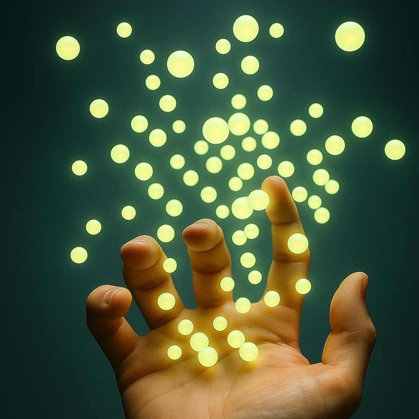 Glowing Rubber Balls in 50 Caliber 100 x Glow in The Dark Resusable Rubber Balls w. Silicon in Green for Training Home Defense Paintball Pistols in 50 Cal.