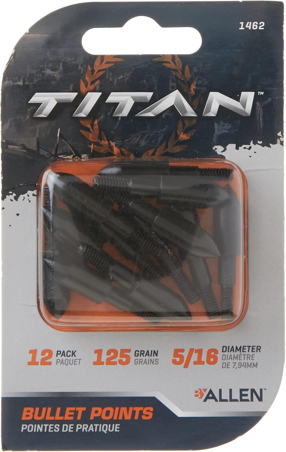 Allen Company Archery Bullet Points - Soft Arrow Tips for Target Practice - Screw-On Design - Reduces Wear and Tear on Targets - Multiple Sizes/Grain - 12-Pack - Black