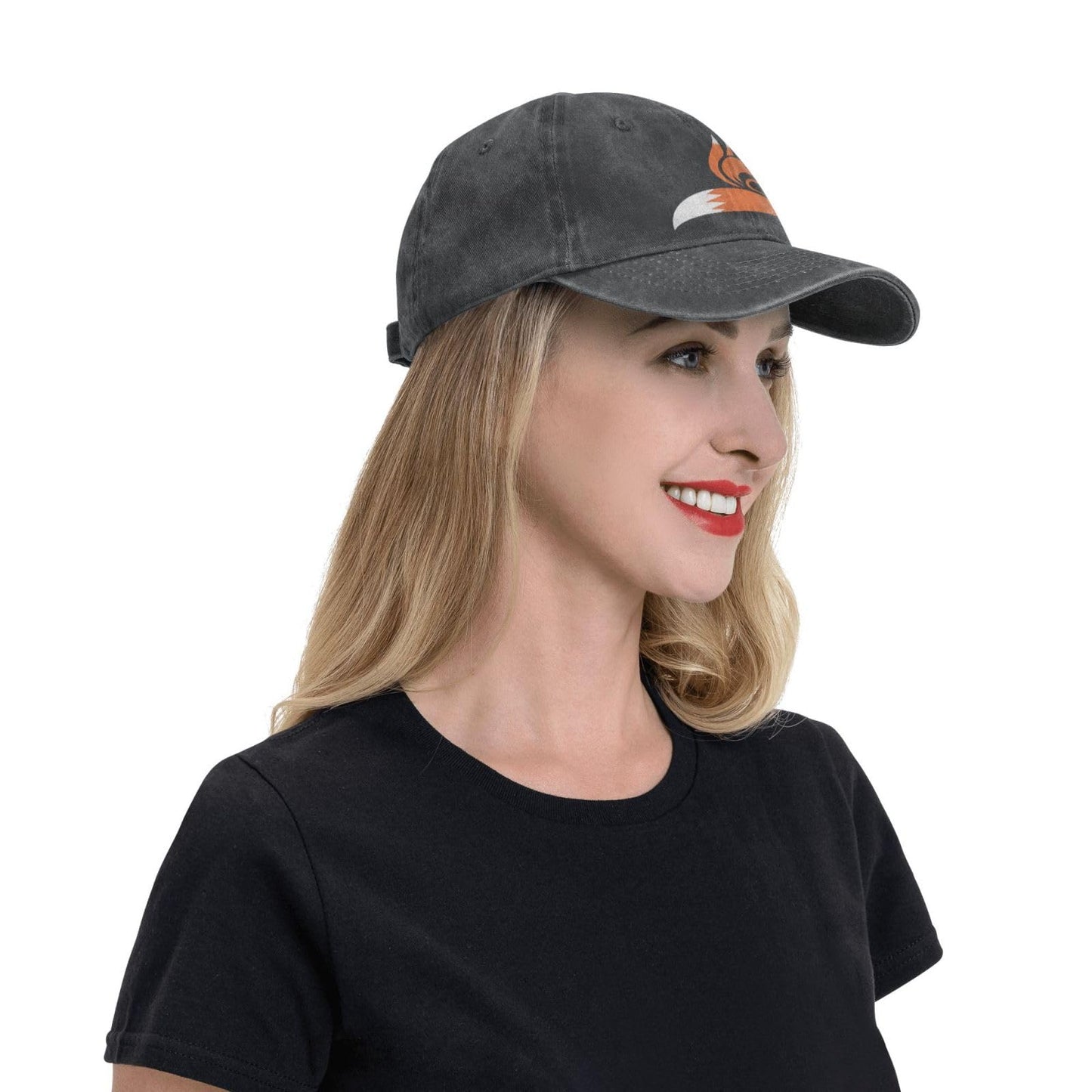 Fox Fashion Embroidered Hat for Men Women Cotton Dad Hat Baseball Cap Adjustable Unisex