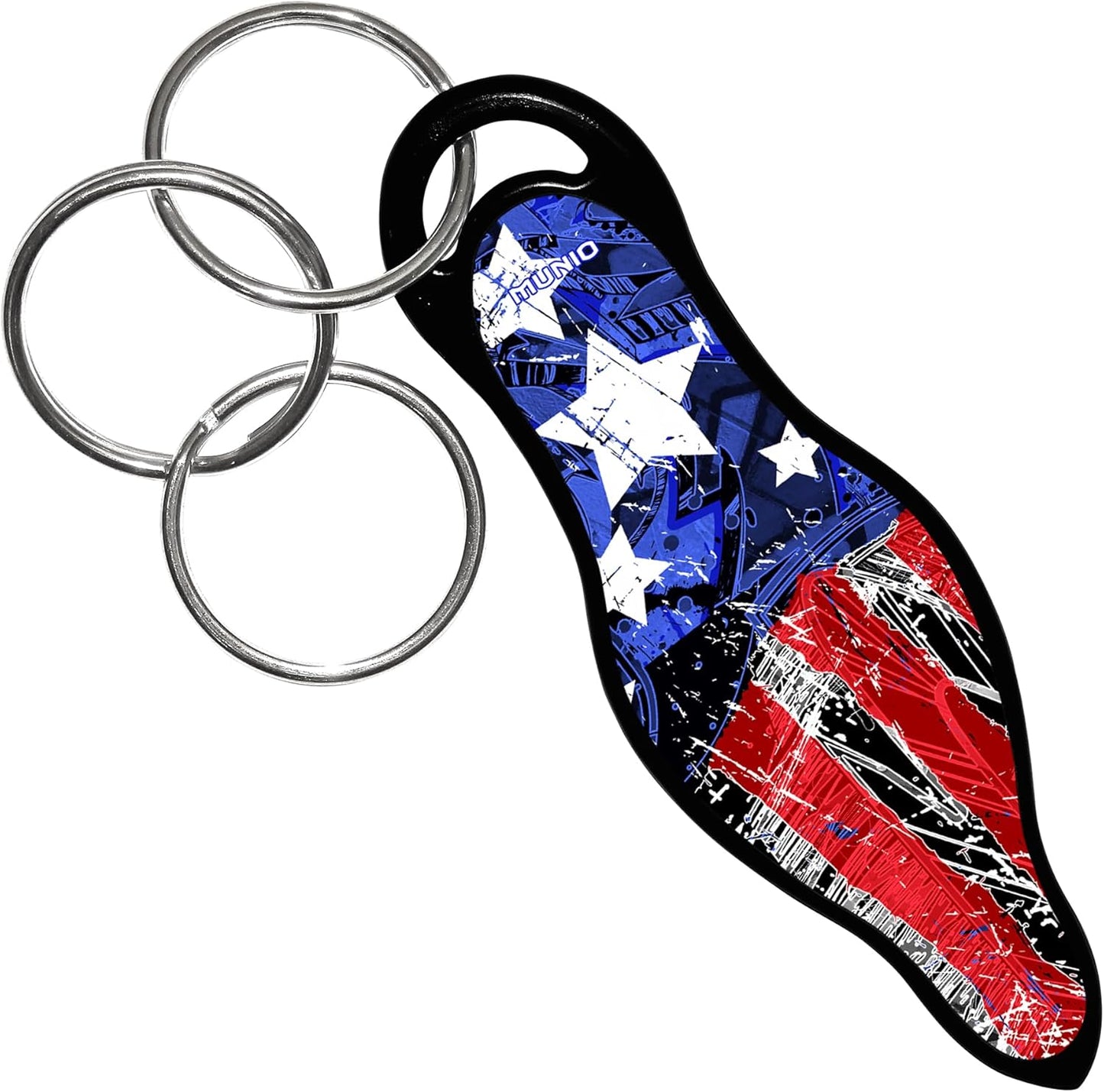 MUNIO Self Defense Keychain – Lightweight, Stylish & Portable Safety Tool for Women & Men – Non-Lethal Kubotan, Easy to Use, TSA Approved – Made in USA