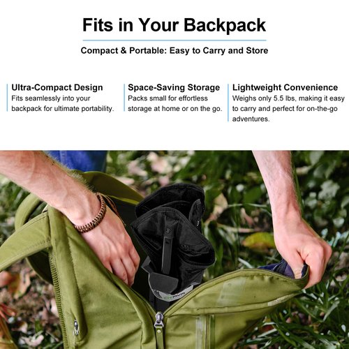 MTRVR Folding Camping Chairs, Supports 600 Lbs Lightweight Camping Chair, Collapses to Size of Water Bottle Portable Camping Chair for Outdoor, Beach, Lawn, Travel, Picnics