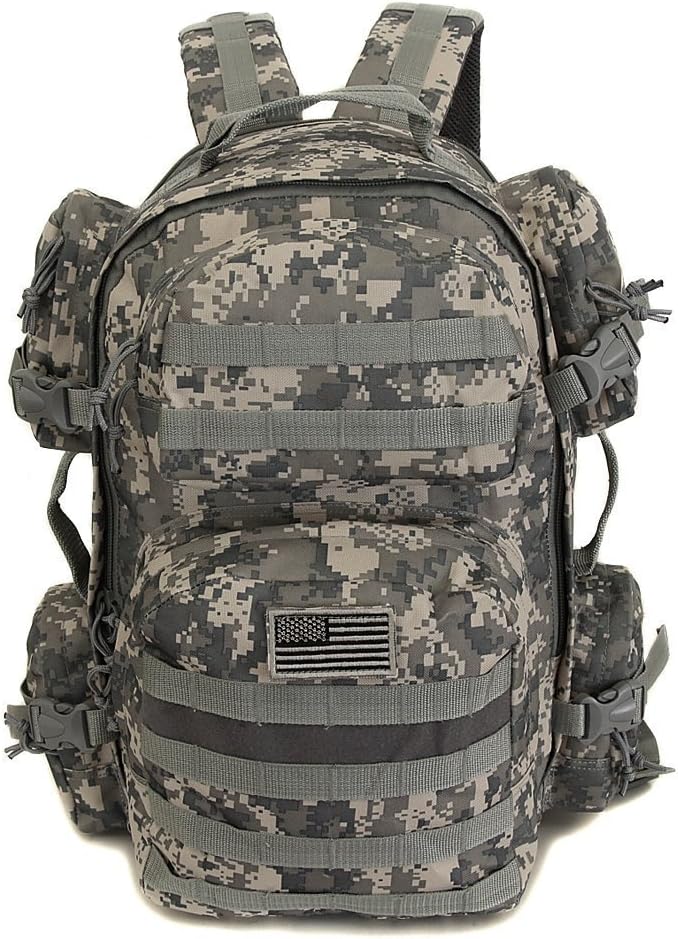 NPUSA Men's Large Expandable Tactical Molle Hydration ReadyBackpack Daypack Bag - Tan