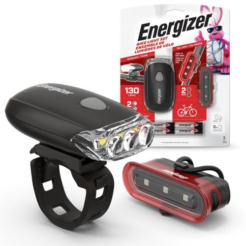 Energizer Bike Light, 130 Lumen, Weather Resistant Clip Light for Bicycles, Batteries Included