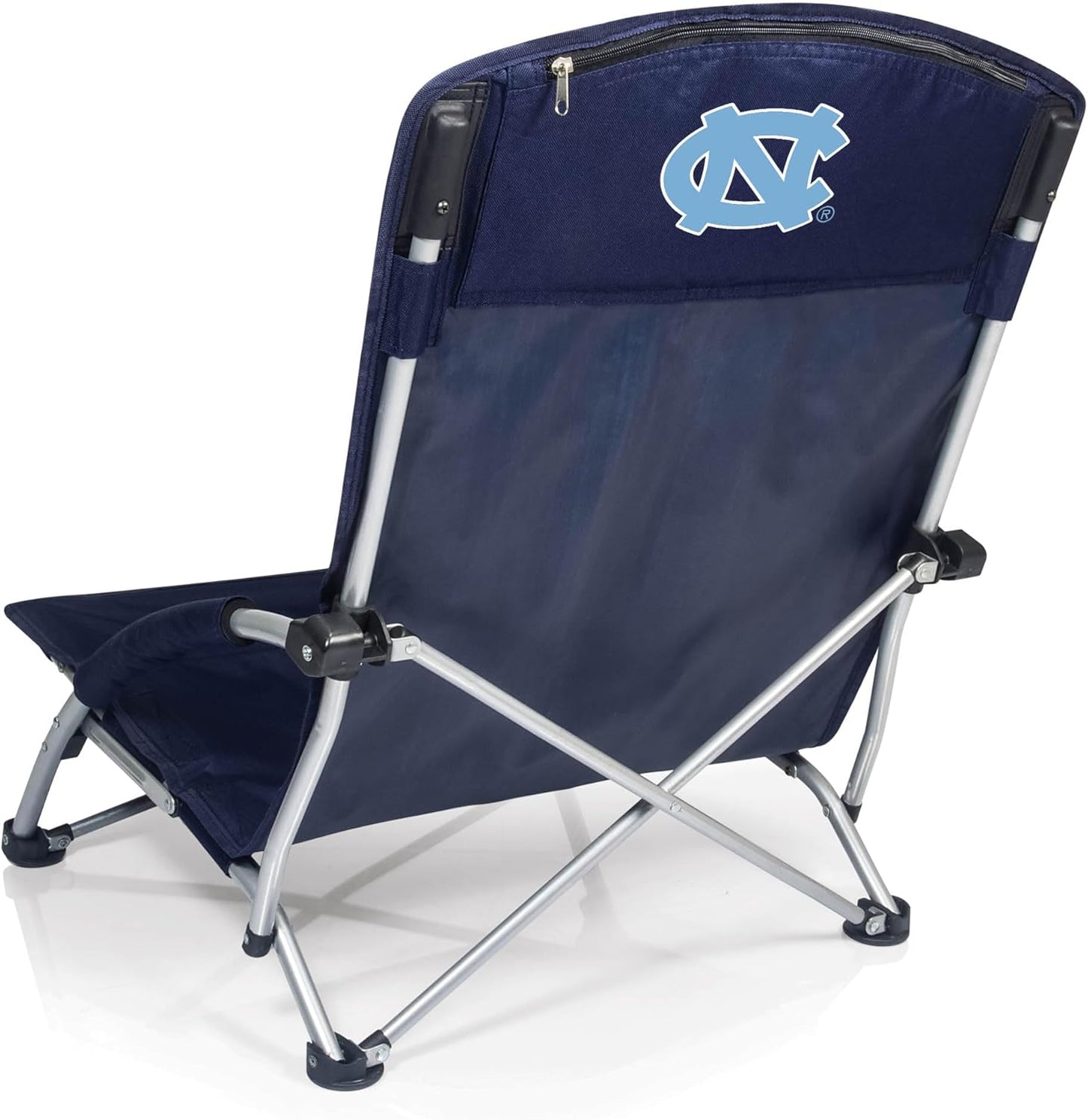PICNIC TIME NCAA Tranquility Beach Chair with Carry Bag - Low Beach Chair for Adults - Low Lawn Chair