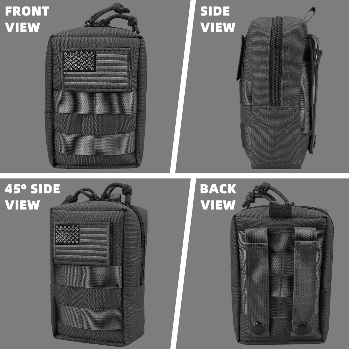 AMYIPO MOLLE Pouch Multi-Purpose Compact Tactical Waist Bags Small Utility Pouch 2 PCS Small Pouch