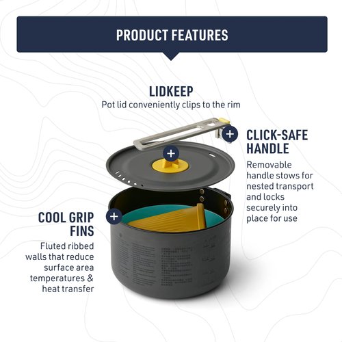 Sea to Summit Frontier Ultralight One Pot Cook Set, 1-Person (Pot, Bowl, Cup)