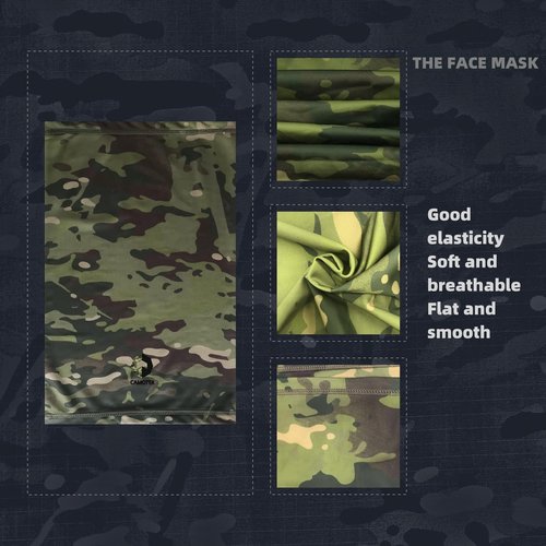 CAMOTER Camo Boonie Sun Hat with Face Mask UV Protection Fishing Hat Bucket Hat for Hunting Hiking Military Tactical Safari