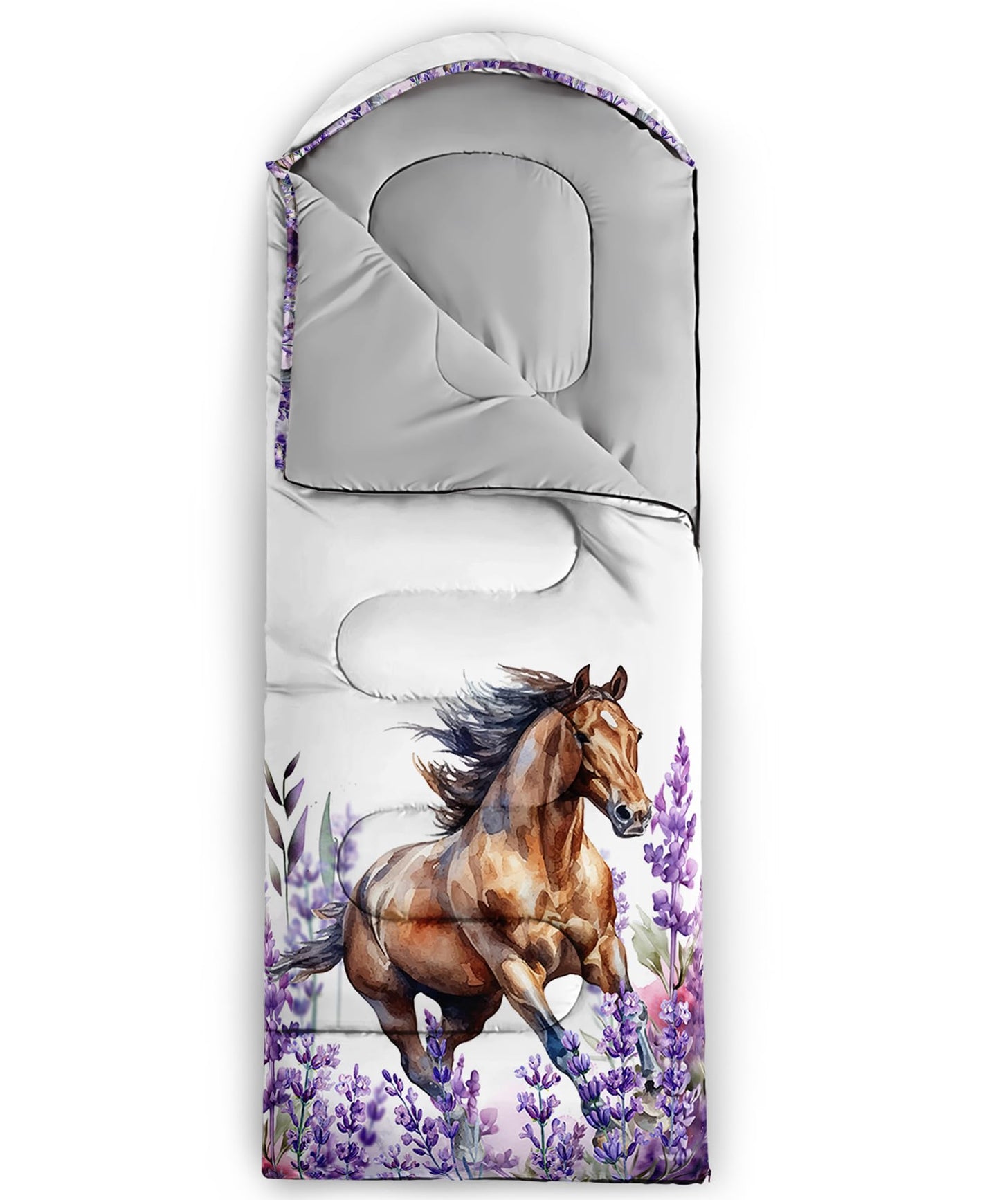 AILONEN Horse Camping Sleeping Bags for Girls Boys Adults Backpacking,Cold Weather & Warm,Lightweight Compact Camping Backpacking for Warm Camping Hiking Outdoor Travel Hunting