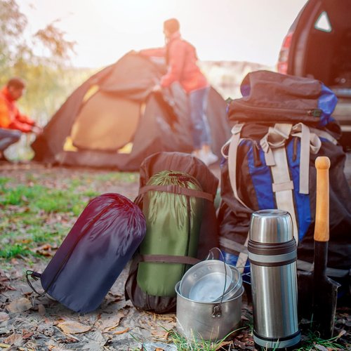 Tudomro 2 Pcs Camping Sleeping Bag for Adults, Lightweight Waterproof Camping Gear to Keep Warm for Spring Summer Fall Outdoor Backpacking Hiking Travel (Blue,Green)