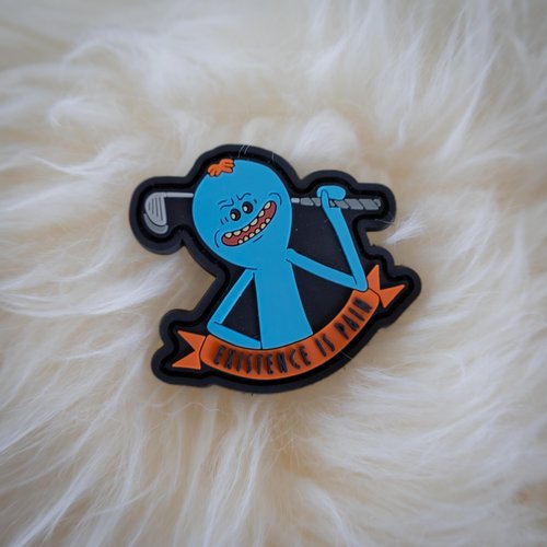 Blue Man Existence is Pain - PVC Morale Patch | Hook & Loop Backing