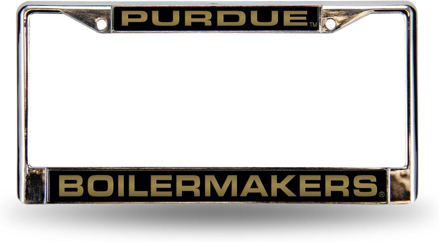 Rico Industries NCAA Unisex-Adult Laser Cut Inlaid Standard Chrome License Plate Frame