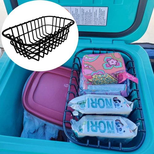 Cooler Basket Compatible with YETI Roadie 24 and Yeti Roadie 32, Dry Goods Wire Cooler Rack Storage Will Keep Smaller Items Dry and Stay Goods High for Roadie 24,32 Ice Chest Good to Hold Fruit, etc.