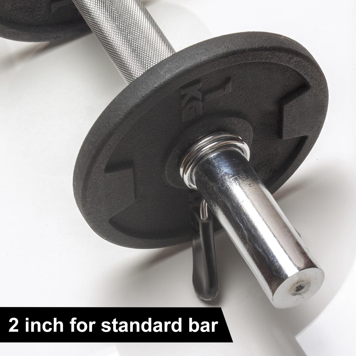 4pcs 2 Inch Barbell Clamps,Stainless Steel Spring Collar Clips,Olympic Barbell Spring Lock Collars,Weight Bar Clamps Dumbbell Handles Locking Clip for Weightlifting,Strength Training Accessories