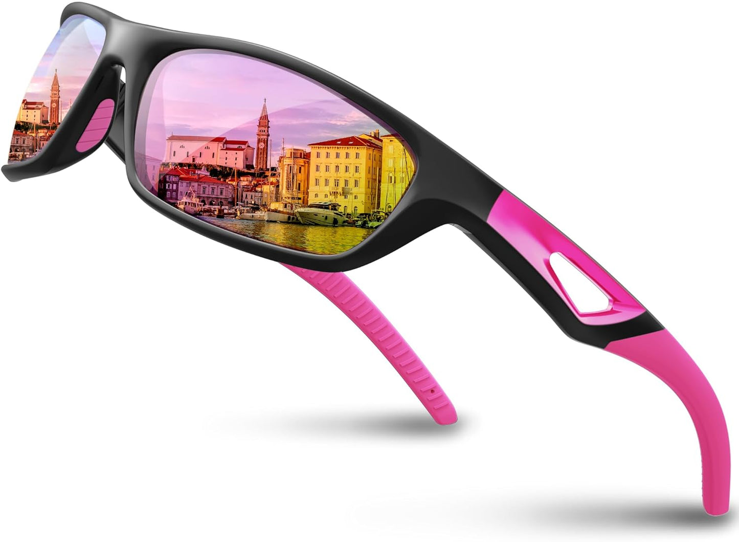 RIVBOS Polarized Sports Sunglasses Driving Sun Glasses Shades for Men Women Tr90 Frame for Cycling Fishing Running RB831