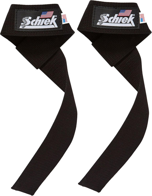 Schiek Sports Model 1000-BLS Basic 20" Lifting Straps - Black