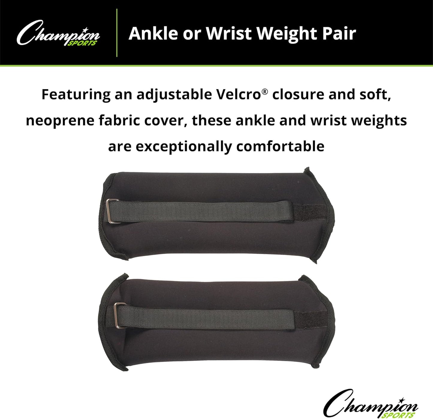 Champion Sports Soft Adjustable Ankle and Wrist Weights