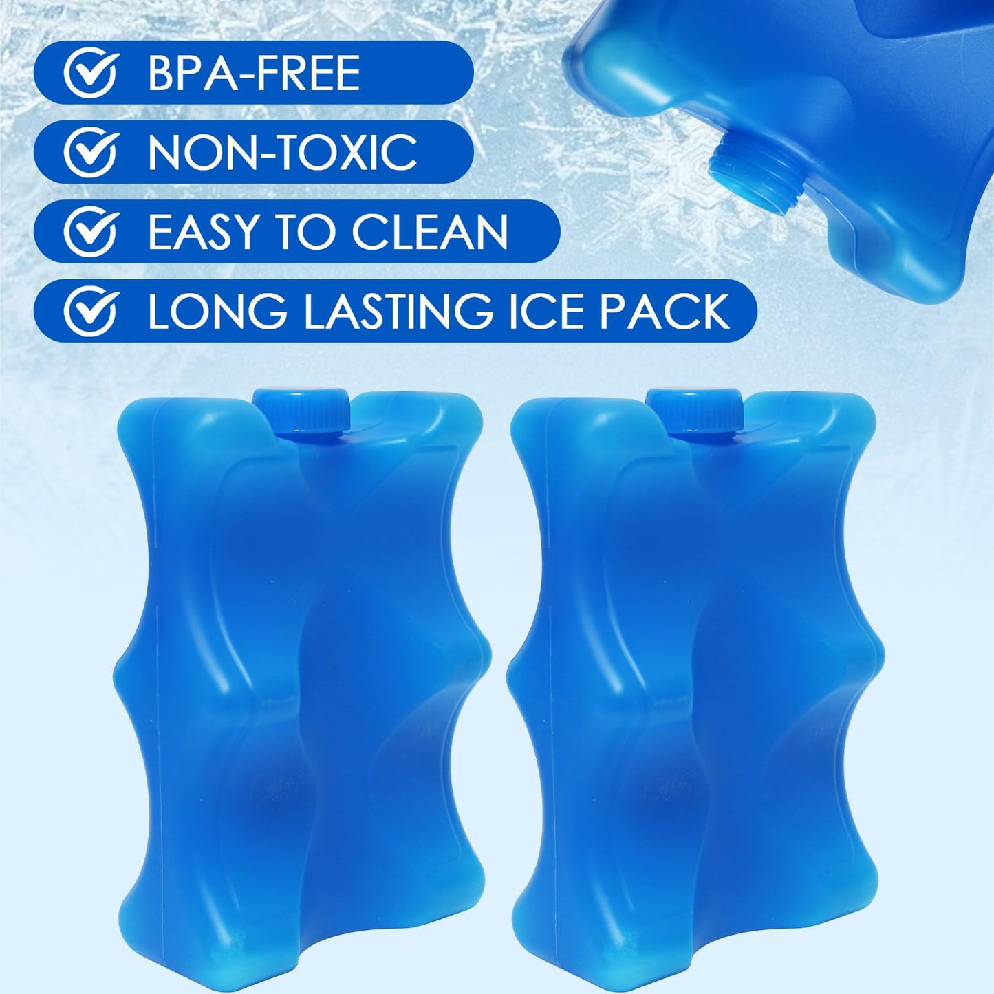 Arcccky 4 Pack Reusable Ice Pack for Breastmilk Storage, Bottle Ice Packs for Breastfeeding Working Mom