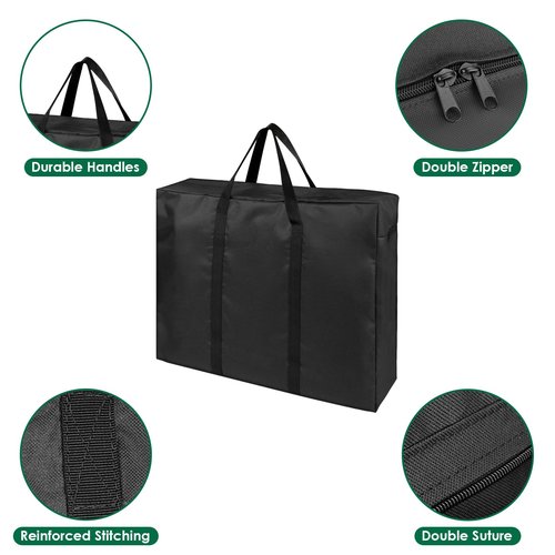 Loenel Folding Table Storage Bag, Waterproof Heavy Duty Large Carrying Bag for 8FT Picnic/Camp Tables, Portable Cover with Durable Handles (bag only) - 49" D x 30" W x 4.5" H