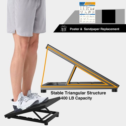 Professional Steel Slant Board Calf Stretcher Adjustable Balance Board with Non-Slip Surface for Ankle and Foot Stretching