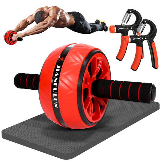 AB Roller Wheel, Ab Roller Wheel Exercise Equipment for Core Workout, Ab Wheel Roller for Home Gym, Ab Workout Equipment for Abdominal Exercise (RED)