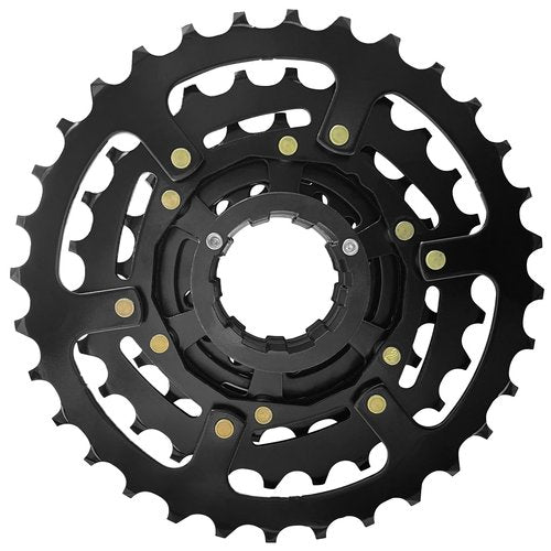 Relwears Bike Cassette 7 Speed CS-HG200 Bike Sprocket 12-32T for Mountain Bike Folding Bike, Black