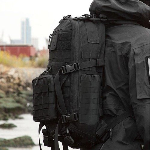 LUYEJKO 3 Pack Molle Pouches,Utility Tactical Pouches and Tactical Bag Attachments (Black)