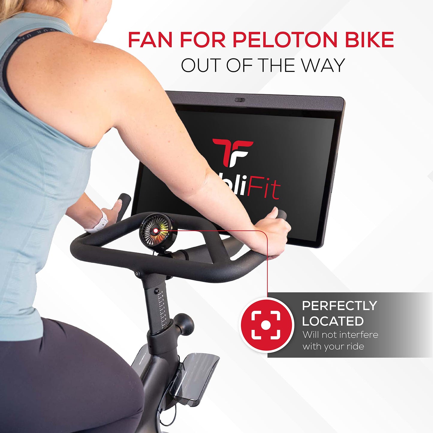Custom Fan for Peloton Bike+ AND Monitor Cover for Peloton Bike+ or Tread or Row Bundle - Accessories for the Peloton Bike Plus