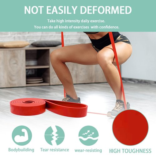 LELE LIFE 6Pcs Resistance Bands for Working Out, Heavy Duty Pull Up Bands, Exercise Bands, Workout Bands, Stretch Bands for Exercise, Resistance Band Set for Fitness Physical Therapy Home Gym