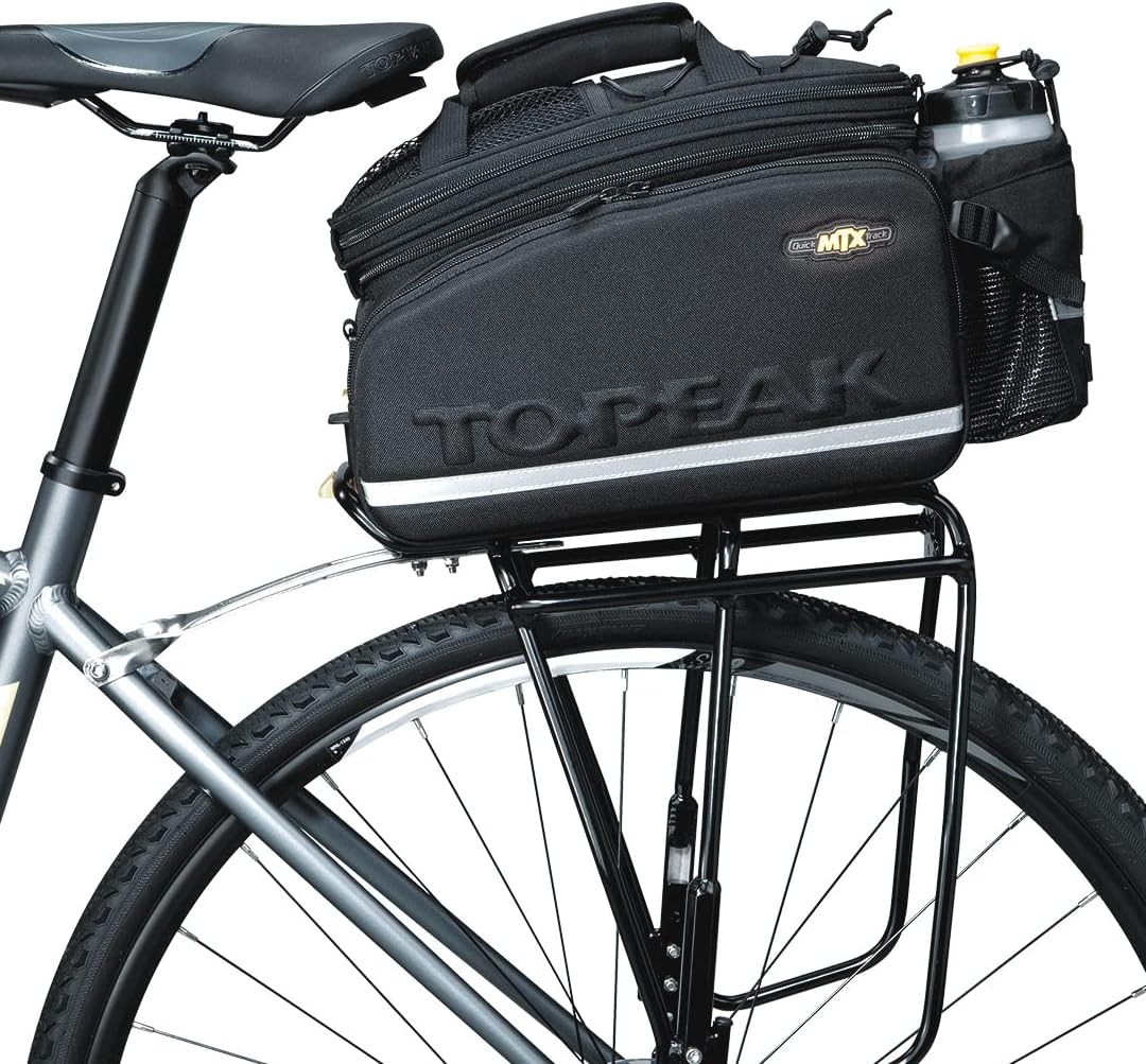 Topeak MTX DX Trunk Bag for Bicycles - Durable, Spacious & Easy Attach Storage