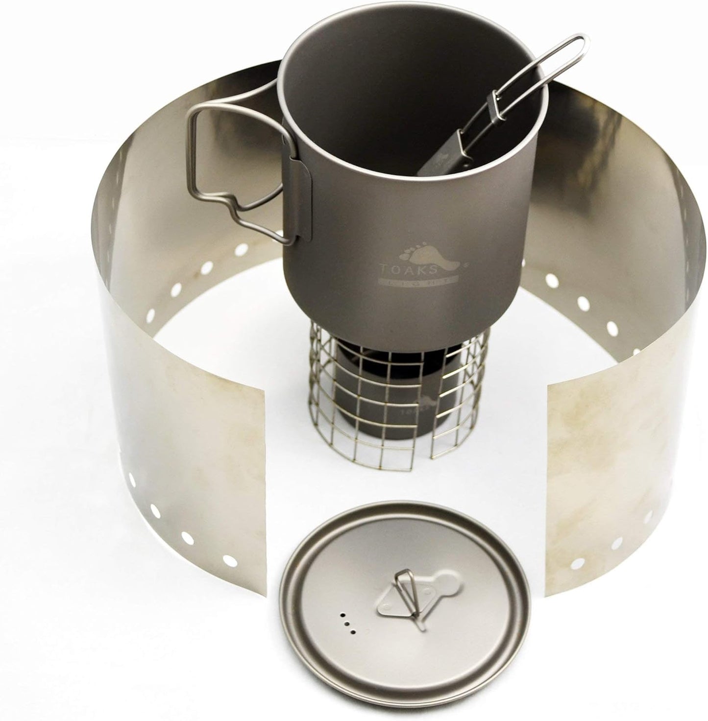 TOAKS Titanium Alcohol Stove - Lightweight Siphon Design for Camping & Outdoor Cooking