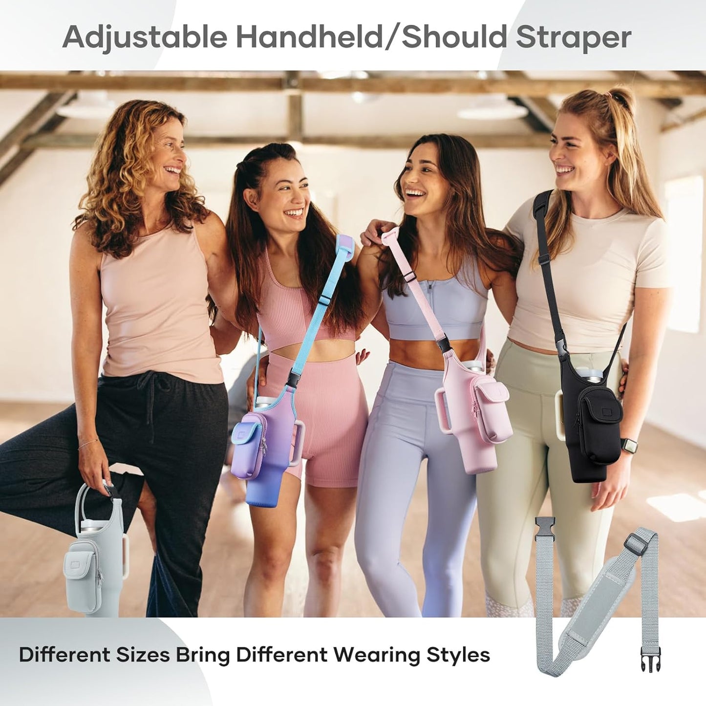 Insulated Neoprene Carrier Bag for Stanley 40/30oz Tumbler | Phone & Flap Pockets