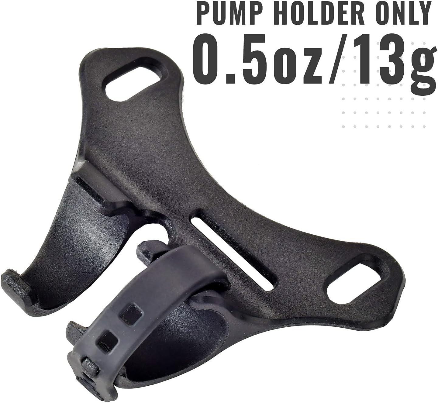 PRO BIKE TOOL Bicycle Pump Holder | Lightweight and Strong - Bicycle Frame Mounted Black Compatible Bracket Clip – Perfect for Road and Mountain Bikes