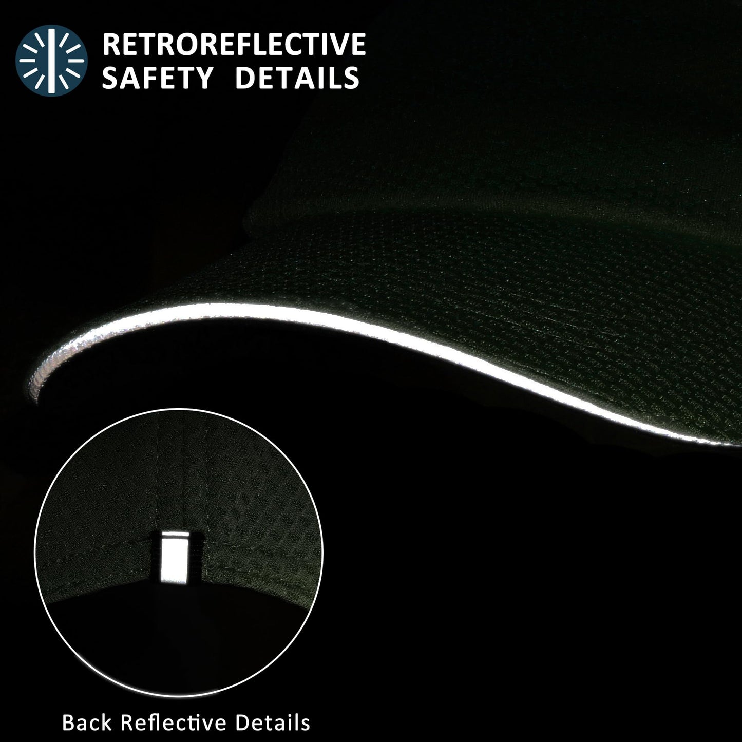 GADIEMKENSD Women's Race Day Running Hat Performance Mesh Baseball Cap Ventilation Lightweight Reflective Safety Ponytail Hats for Golf Hiking Beach Exercise Workout Gym Dark Green