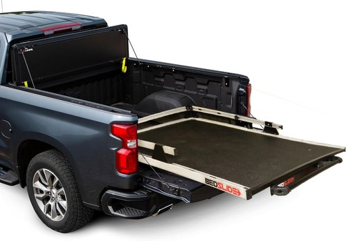 Bedslide 1500 Contractor Sliding Truck Bed Organizer, 75 x 48-Inch, Capacity 1500 lbs., Truck Bed Storage Tray, Silver