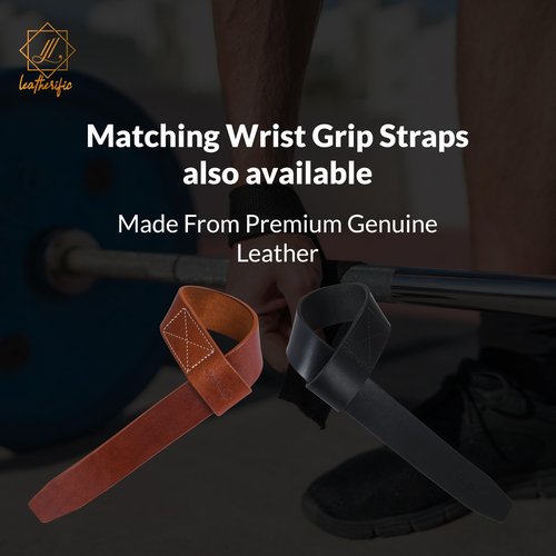 Leatherific | Genuine Leather Weight Lifting Belt | 8 mm Thick, 4" Wide | Heavy duty, Padded, Steel Buckle | For Bodybuilding, Cross Training, Weight Training, Lumbar Support (M(Fits 30"-35"), Pecan